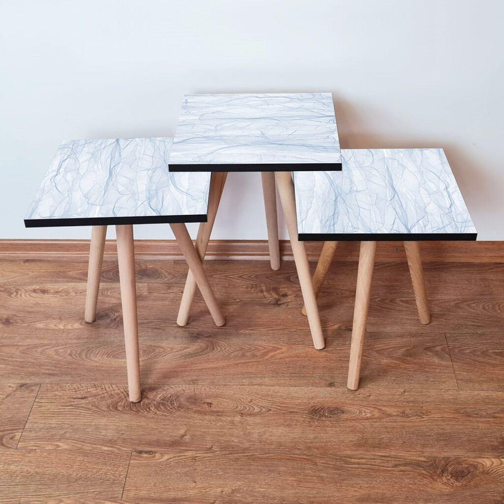 Hanah Home set stolića za kafu 3Shp243, 3 dijela, šareni