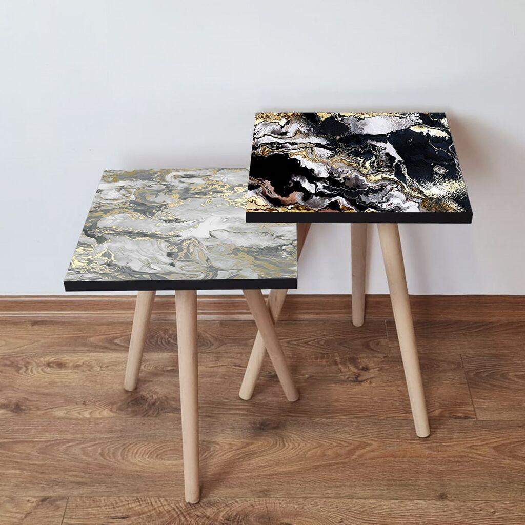 Hanah Home set stolića za kafu 2Shp315, 2 dijela, šareni