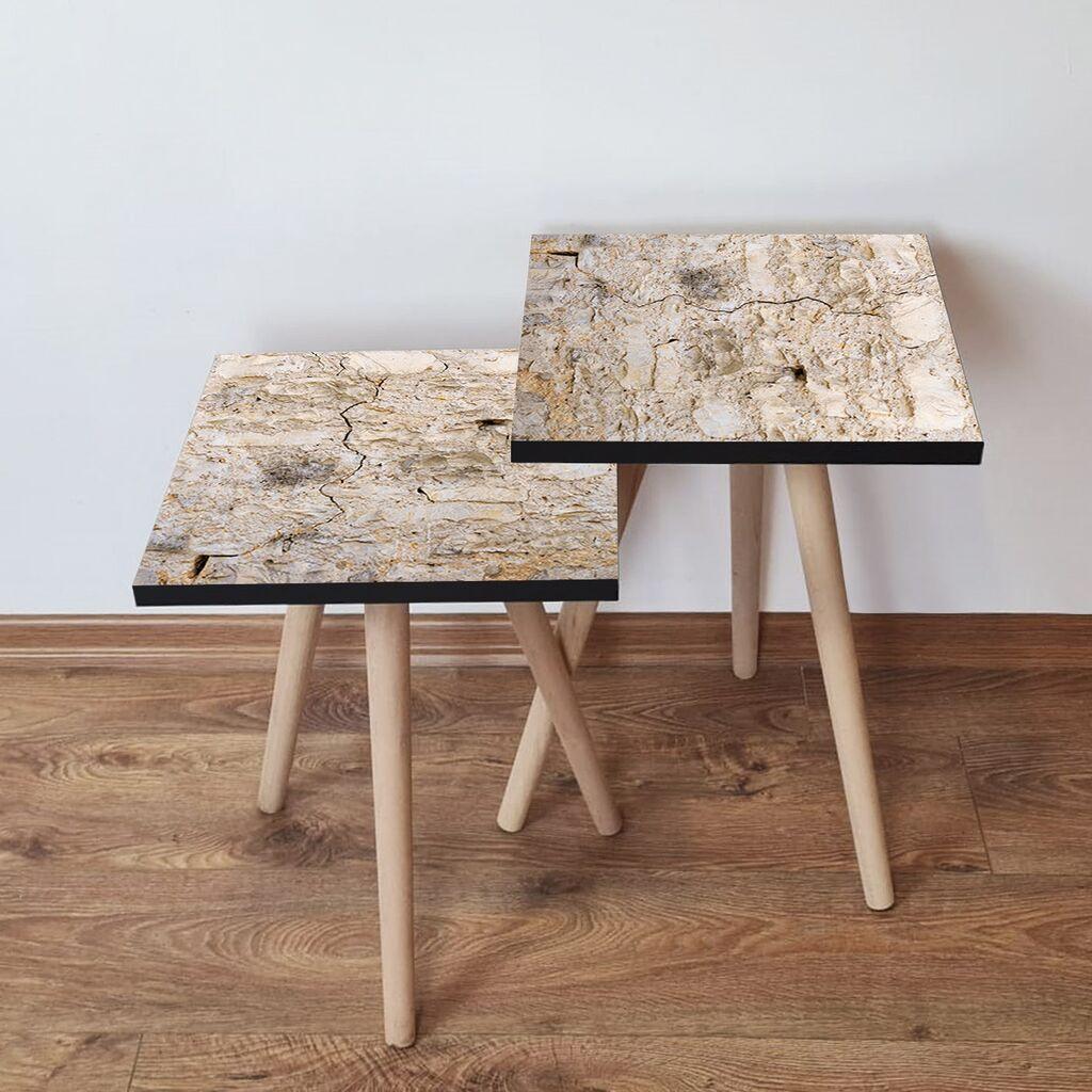 Hanah Home set stolića za kafu 2Shp18, 2 dijela, šareni