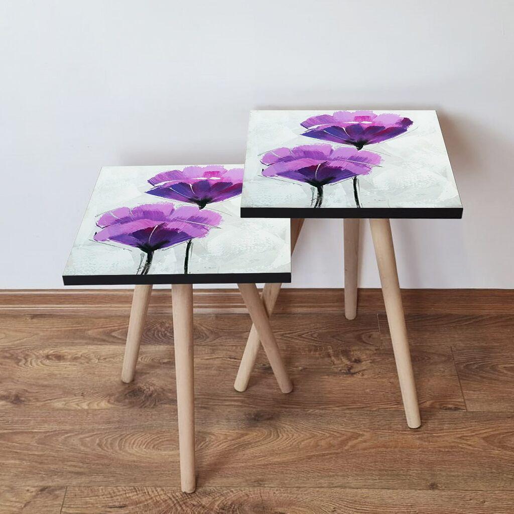 Hanah Home set stolića za kafu 2Shp446, 2 dijela, šareni