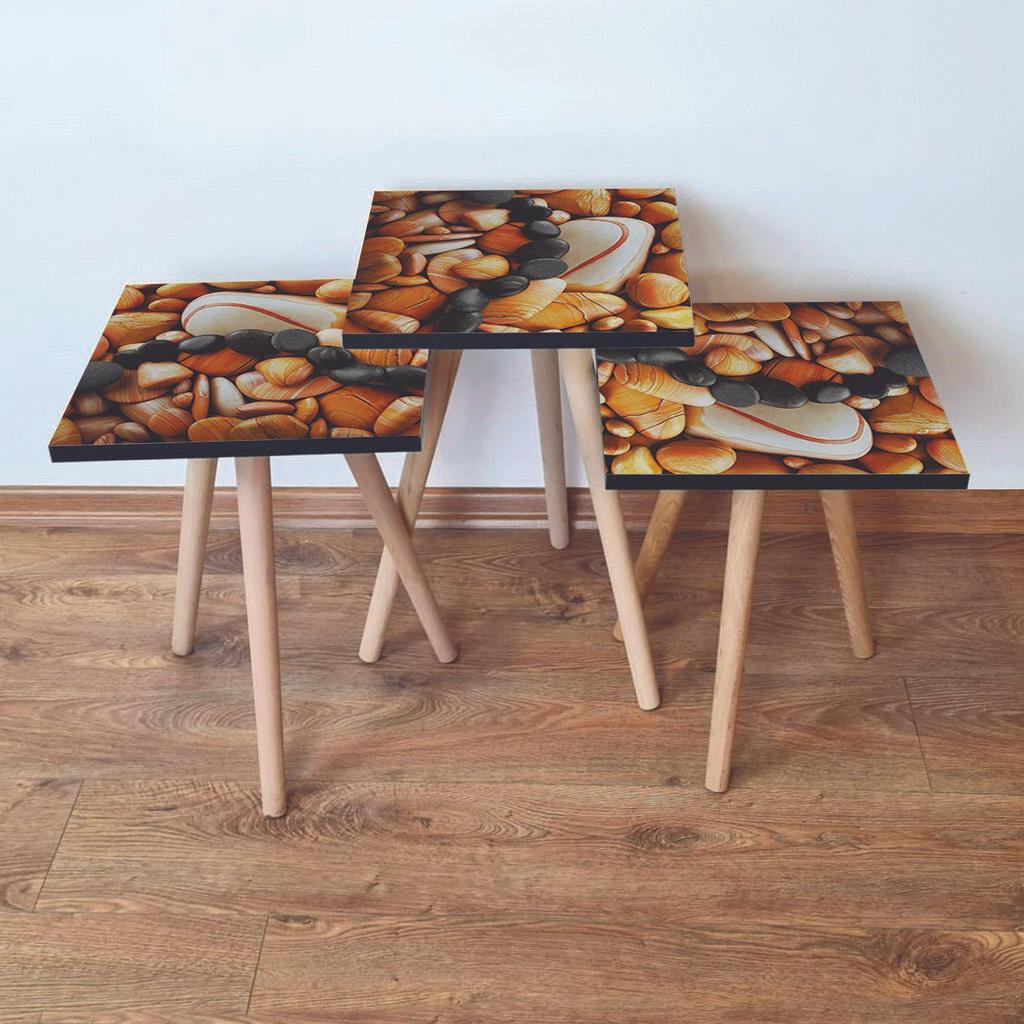 Hanah Home set stolića za kafu 3Shp64, 3 dijela, šareni