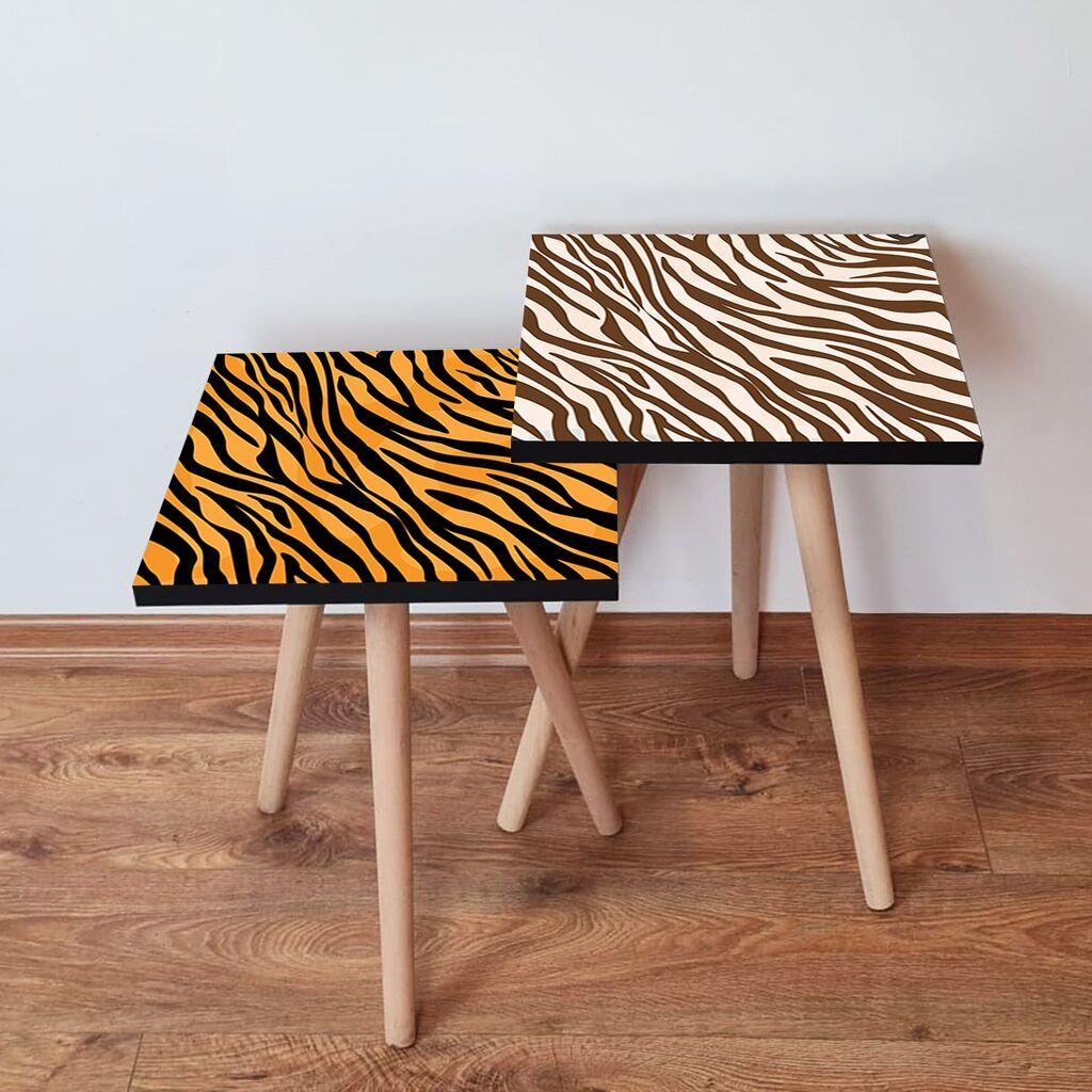 Hanah Home set stolića za kafu 2Shp322, 2 dijela, šareni