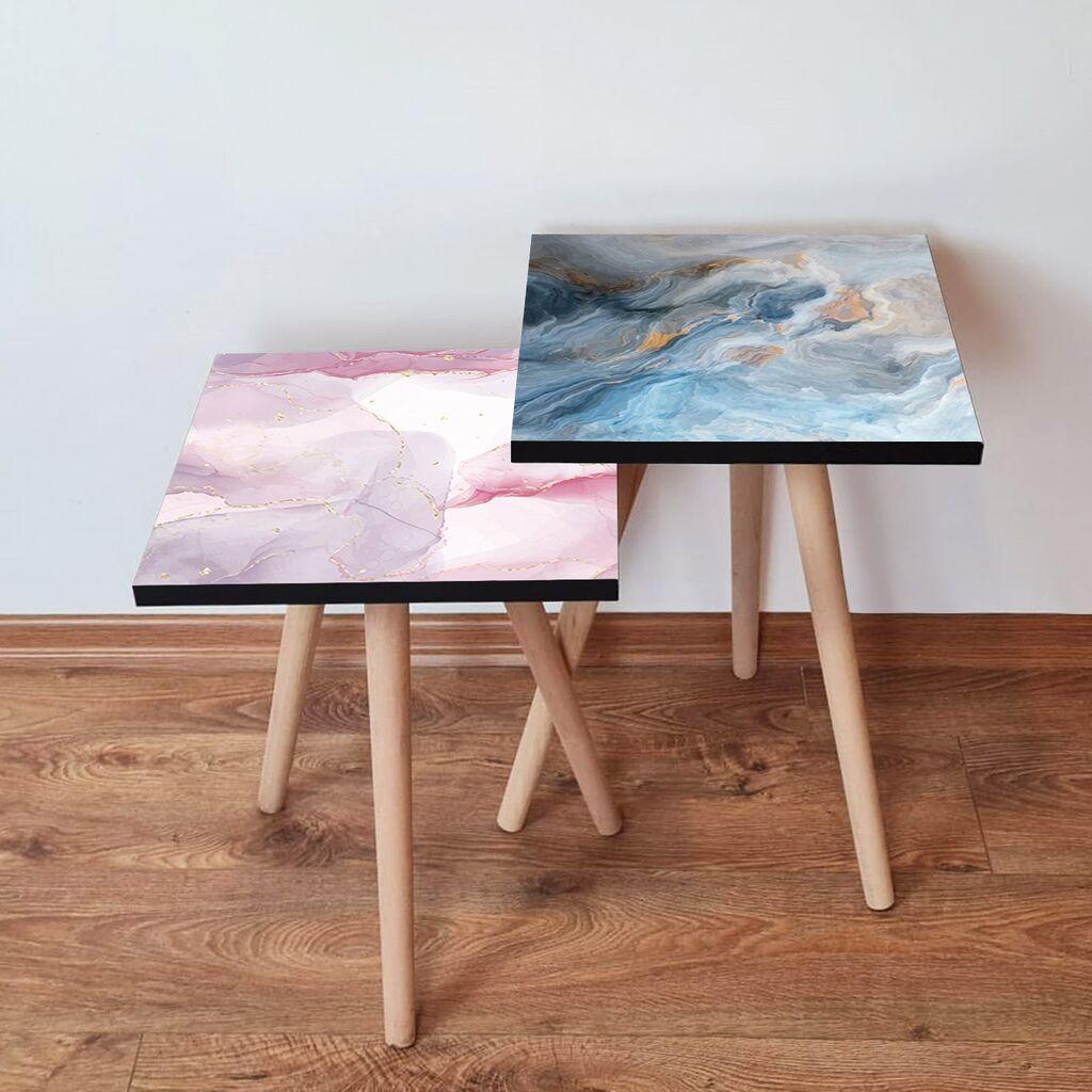 Hanah Home set stolića za kafu 2Shp251, 2 dijela, šareni