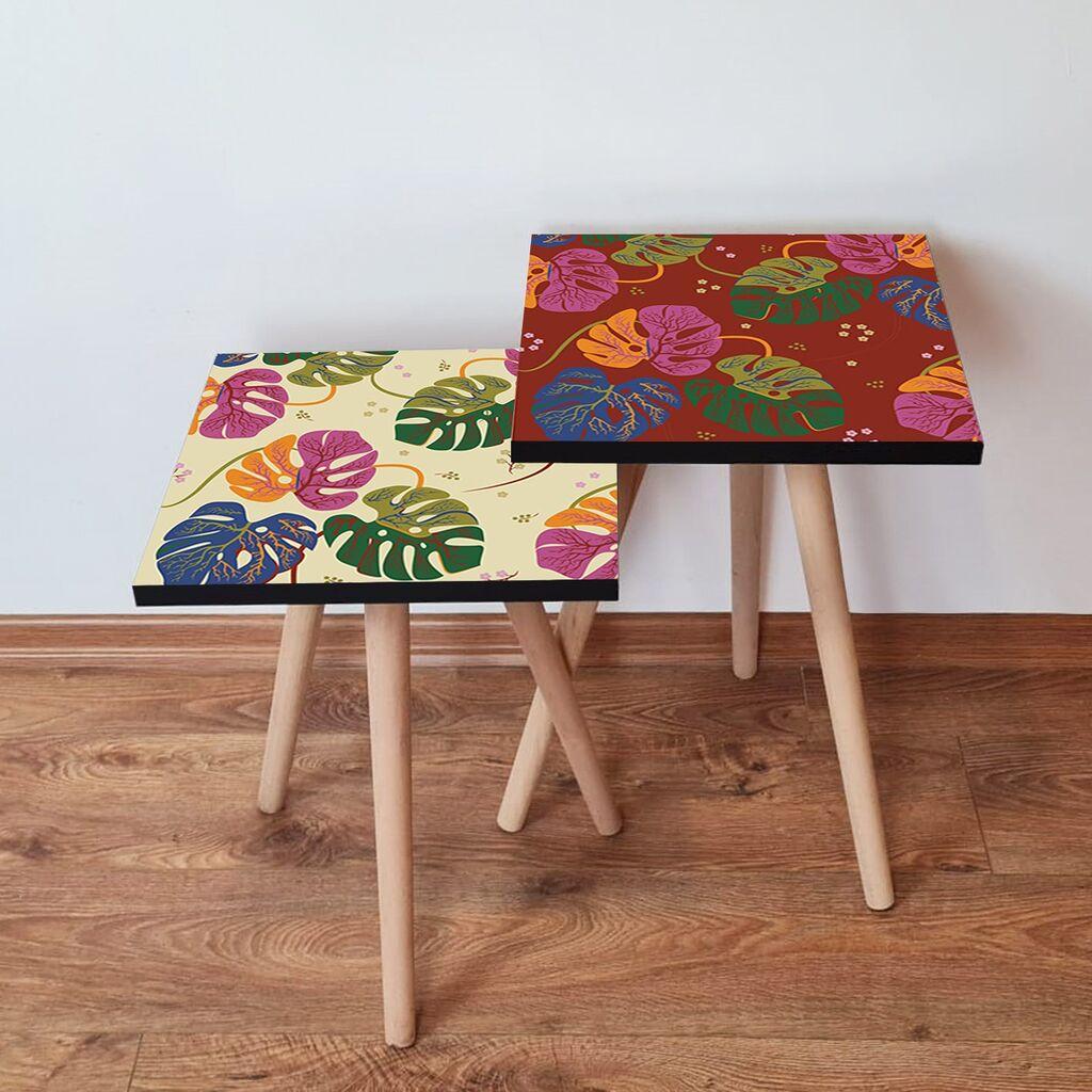 Hanah Home set stolića za kafu 2Shp327, 2 dijela, šareni