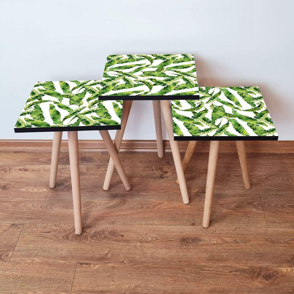 Hanah Home set stolića za kafu 3Shp253, 3 dijela, šareni