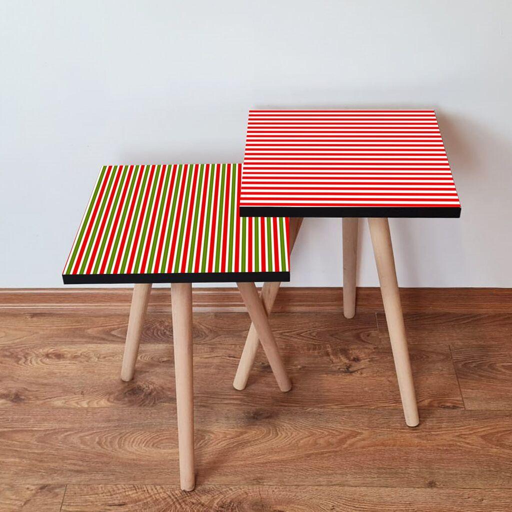 Hanah Home set stolića za kafu 2Shp28, 2 dijela, šareni