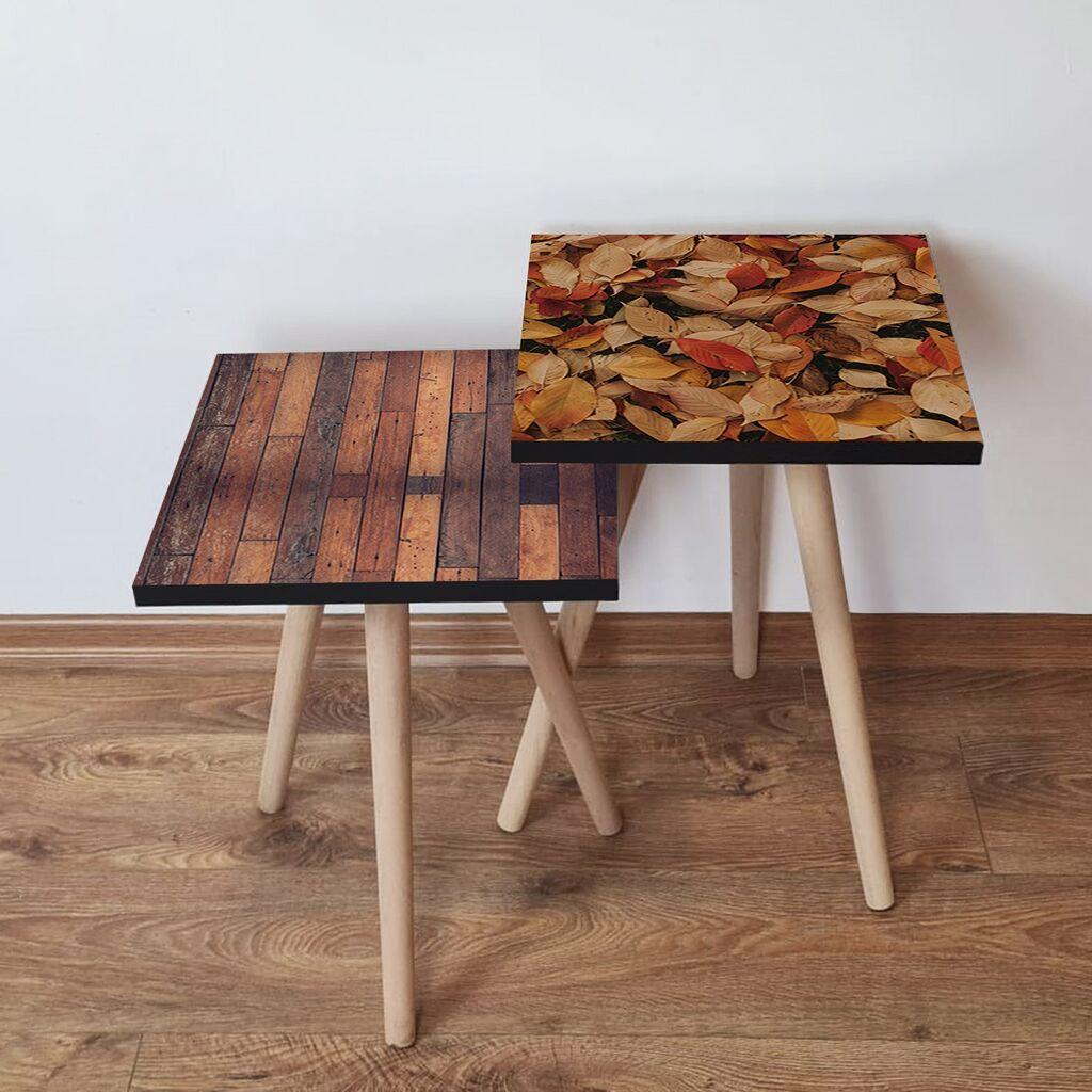 Hanah Home set stolića za kafu 2Shp237, 2 dijela, šareni