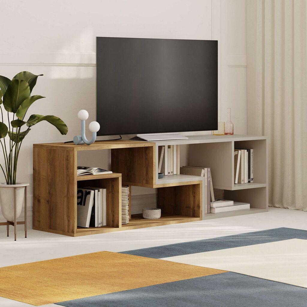 Hanah Home TV komoda Gliss, 145x44.8x35 cm, boja pijeska