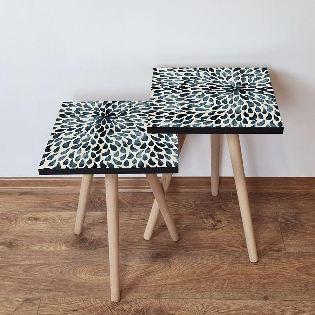 Hanah Home set stolića za kafu 2Shp217, 2 dijela, šareni