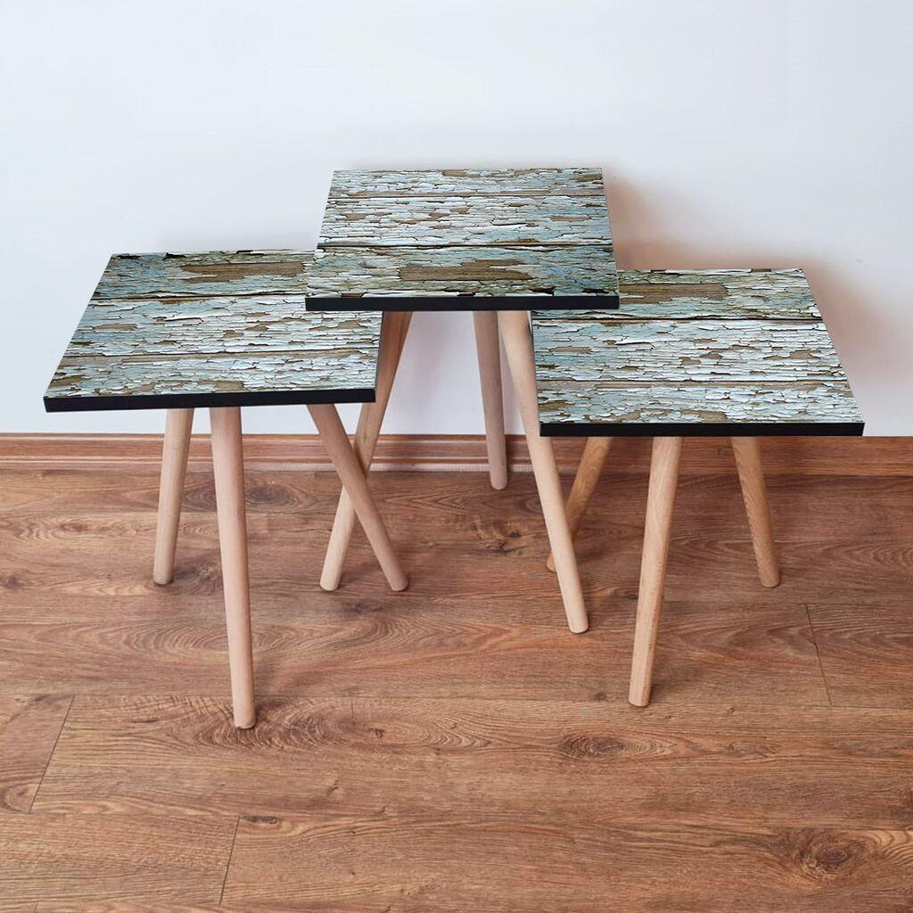 Hanah Home set stolića za kafu 3Shp257, 3 dijela, šareni