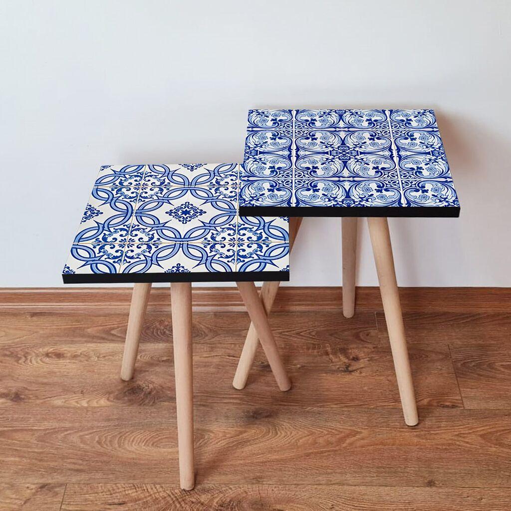 Hanah Home set stolića za kafu 2Shp344, 2 dijela, šareni