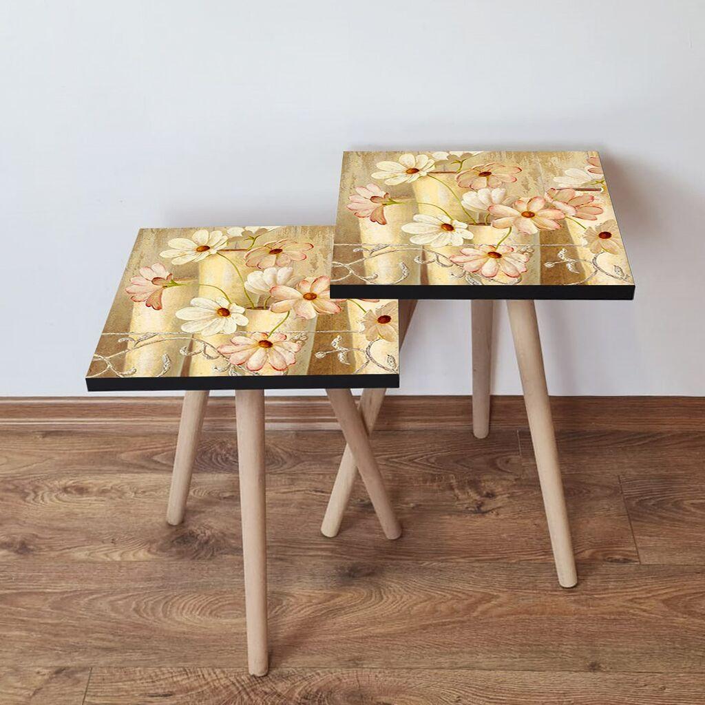 Hanah Home set stolića za kafu 2Shp448, 2 dijela, šareni