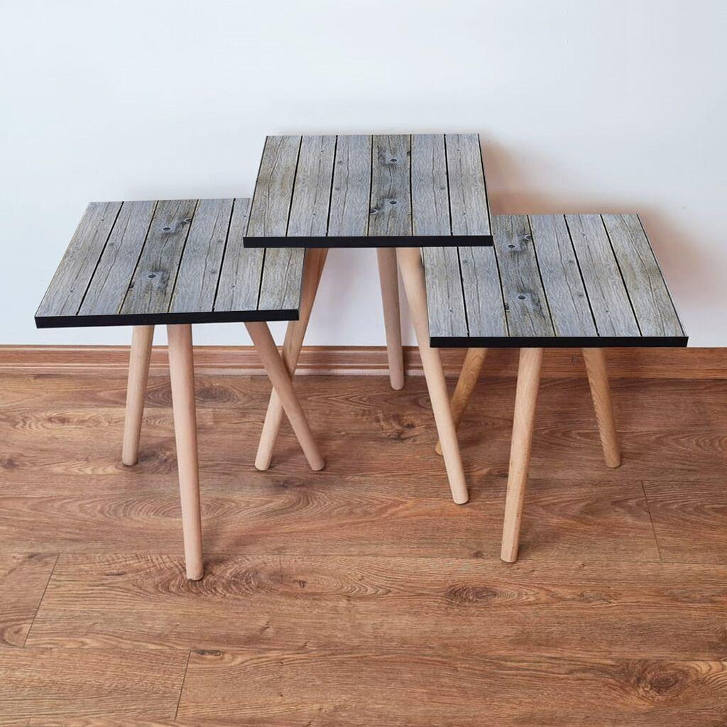 Hanah Home set stolića za kafu 3Shp363, 3 dijela, šareni