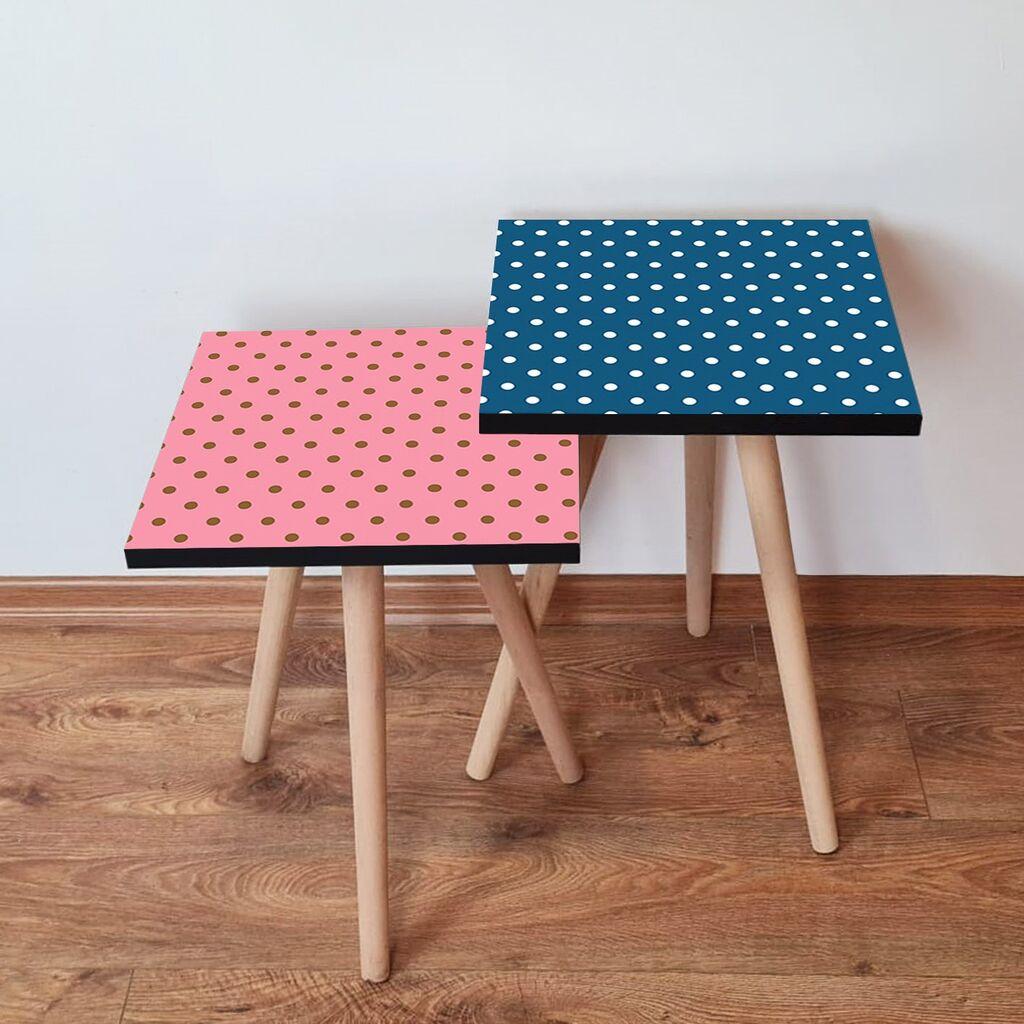 Hanah Home set stolića za kafu 2Shp309, 2 dijela, šareni