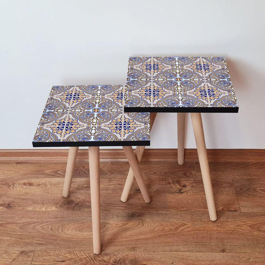 Hanah Home set stolića za kafu 2Shp413, 2 dijela, šareni