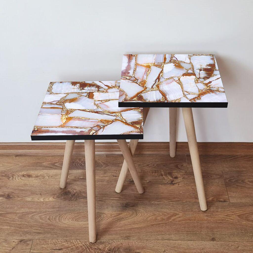 Hanah Home set stolića za kafu 2Shp94, 2 dijela, šareni