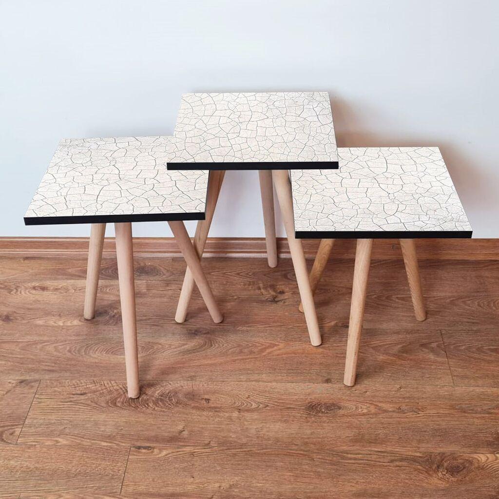 Hanah Home set stolića za kafu 3Shp221, 3 dijela, šareni