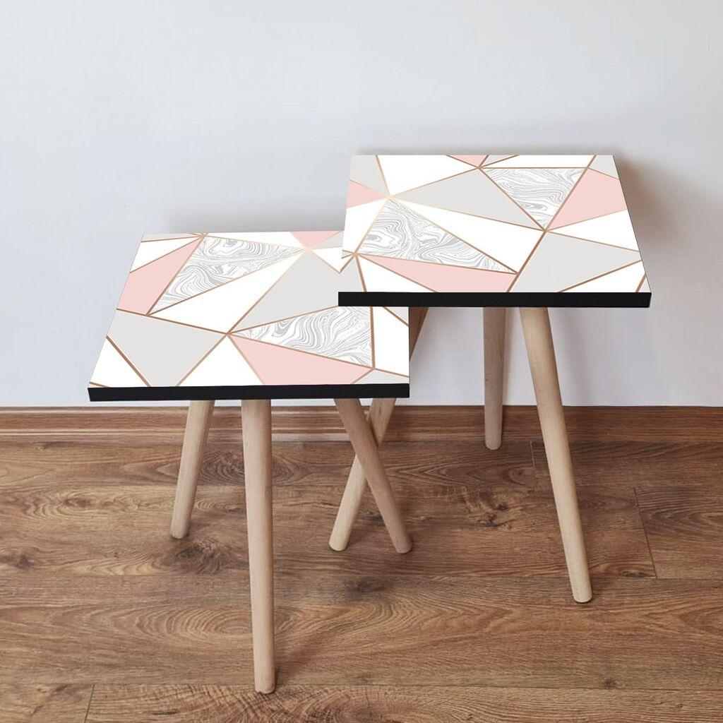 Hanah Home set stolića za kafu 2Shp439, 2 dijela, šareni