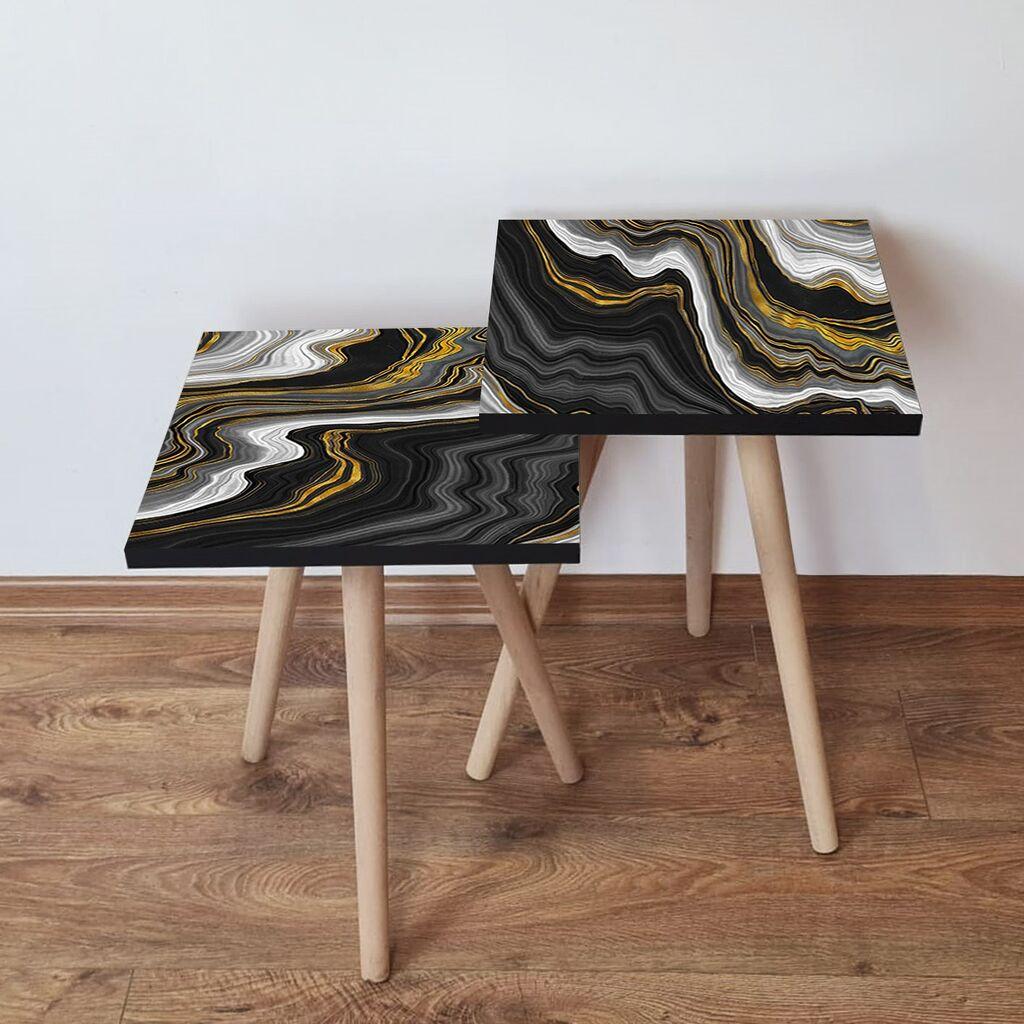 Hanah Home set stolića za kafu 2Shp146, 2 dijela, šareni