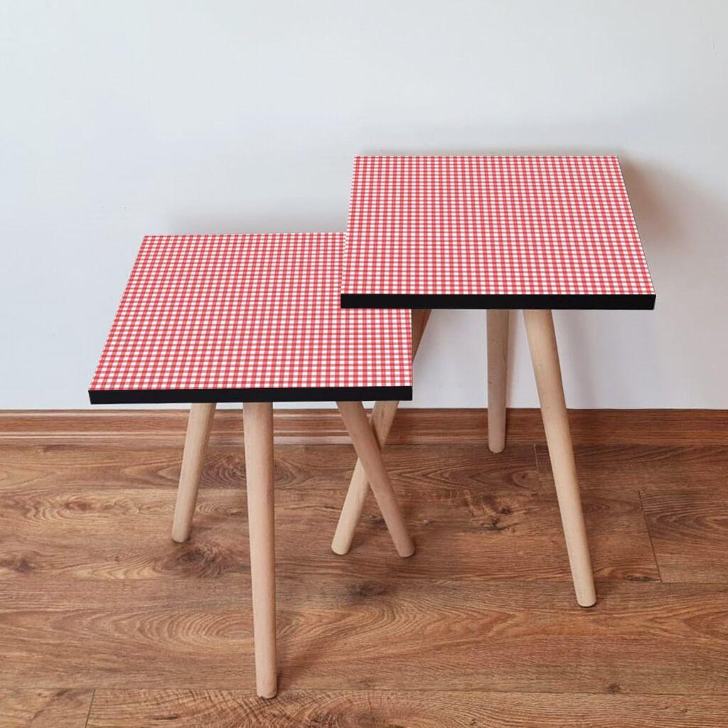 Hanah Home set stolića za kafu 2Shp519, 2 dijela, šareni