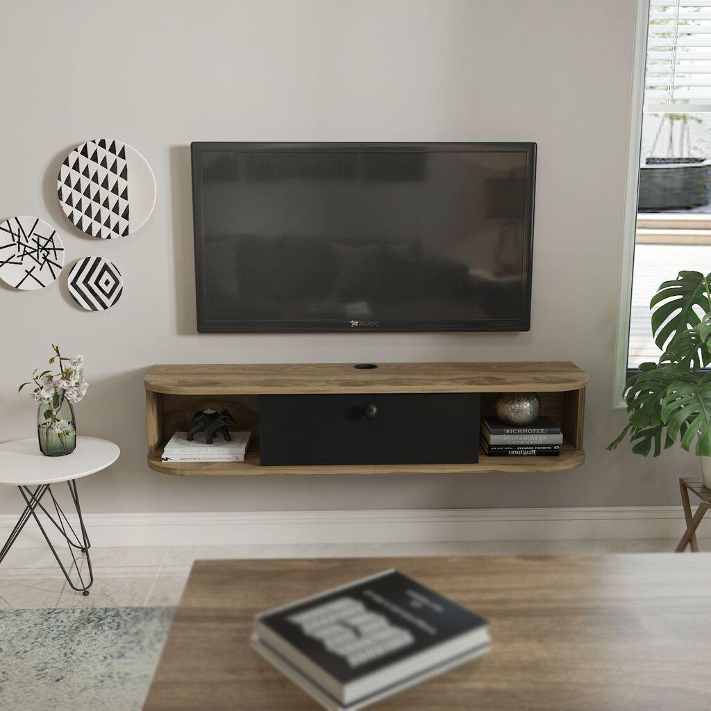 Hanah Home TV komoda Ibarra, 120x23,4x29,6 cm, Hrast