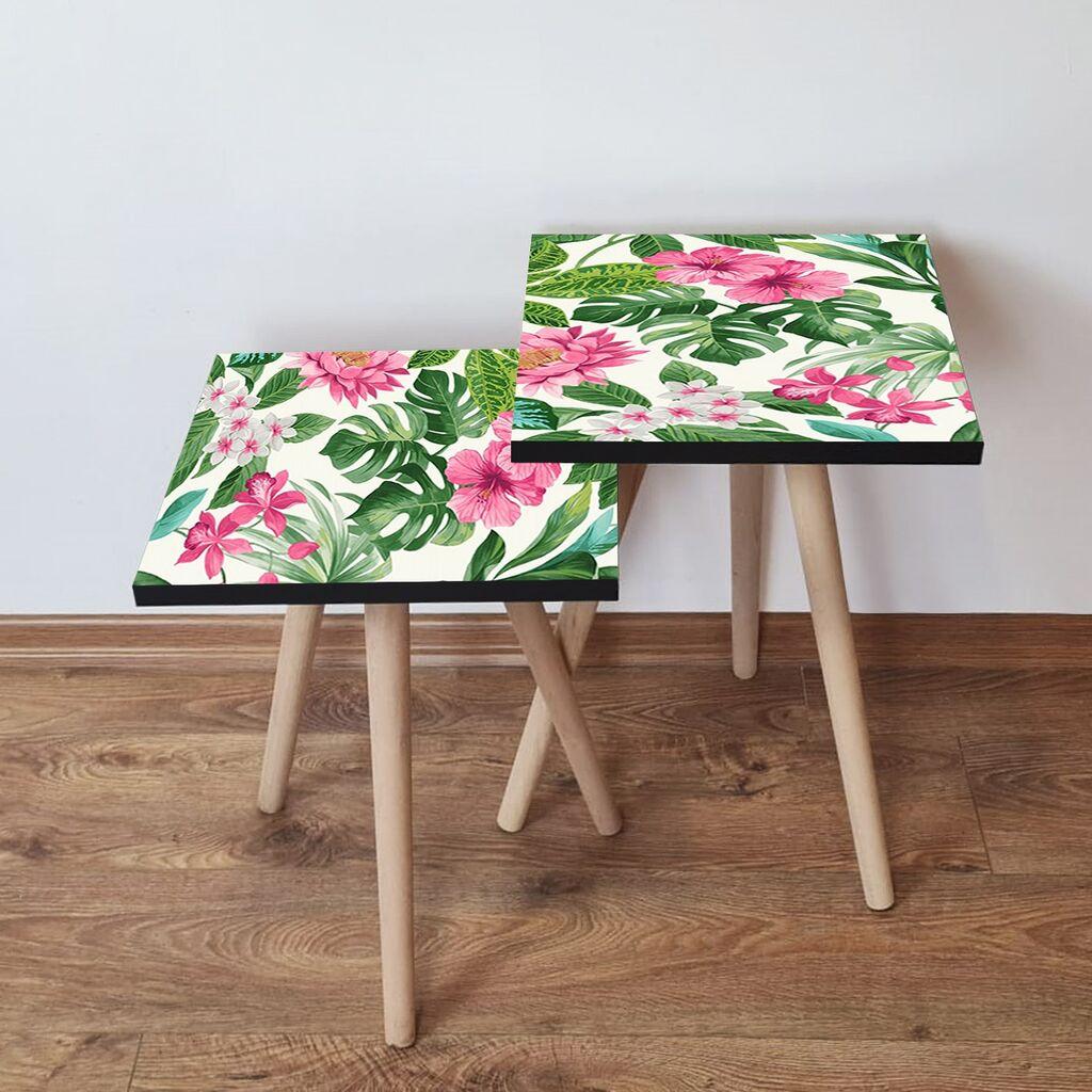 Hanah Home set stolića za kafu 2Shp63, 2 dijela, šareni