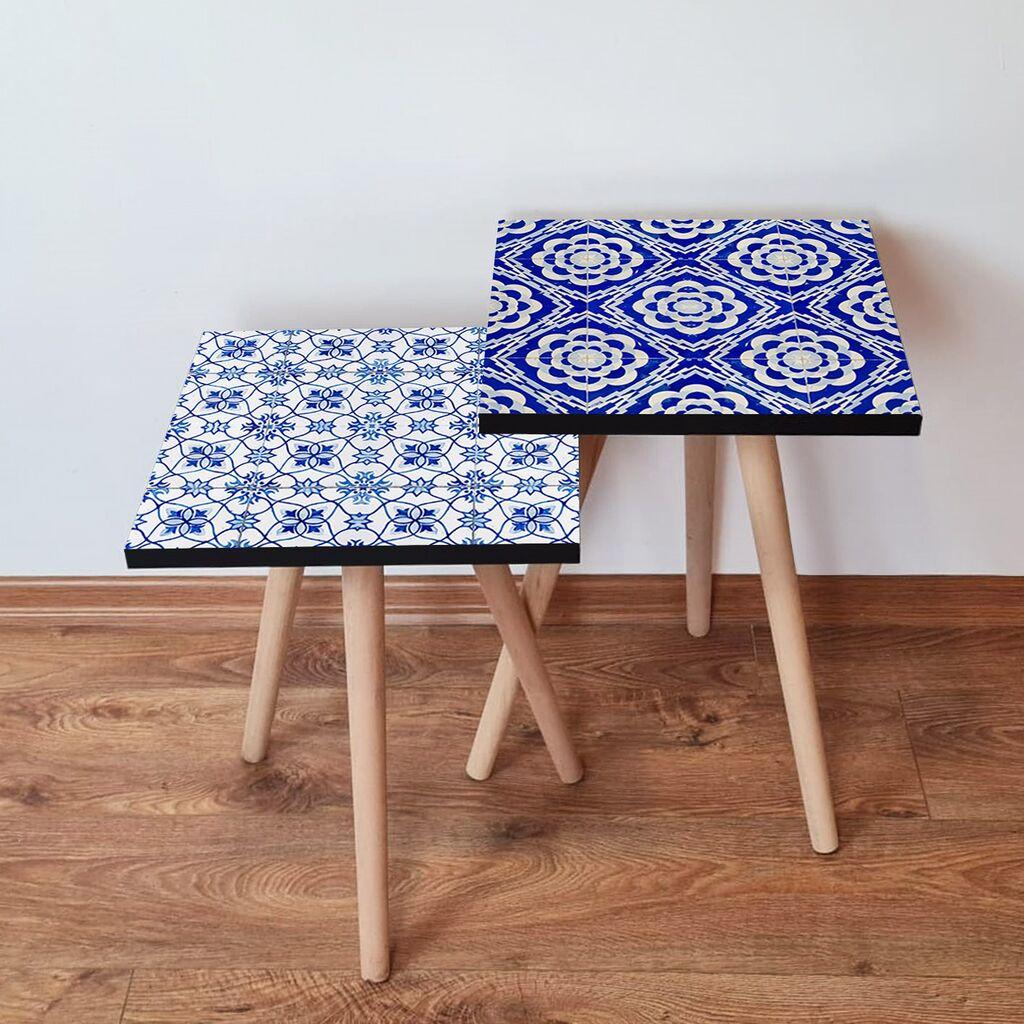 Hanah Home set stolića za kafu 2Shp249, 2 dijela, šareni