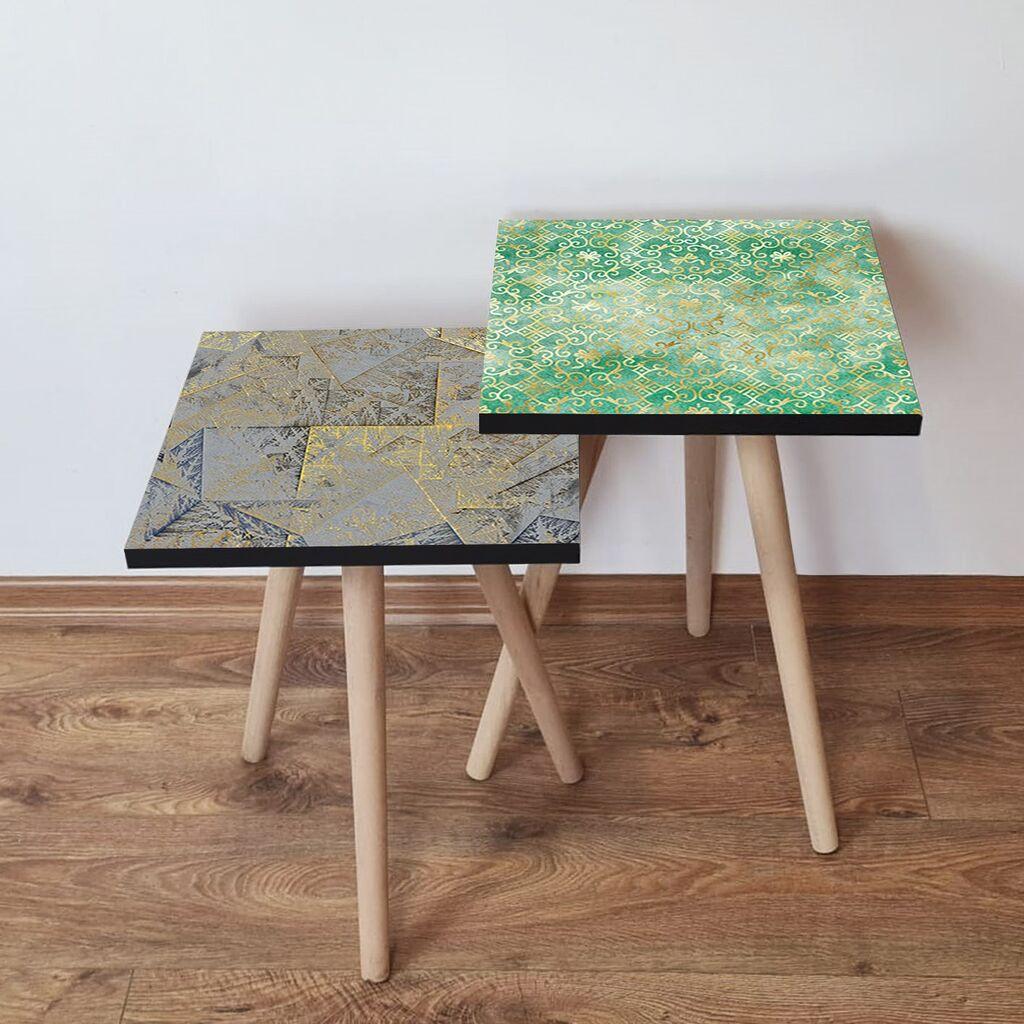 Hanah Home set stolića za kafu 2Shp26, 2 dijela, šareni