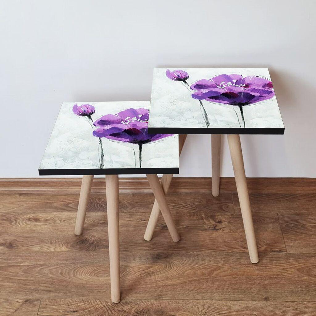 Hanah Home set stolića za kafu 2Shp445, 2 dijela, šareni