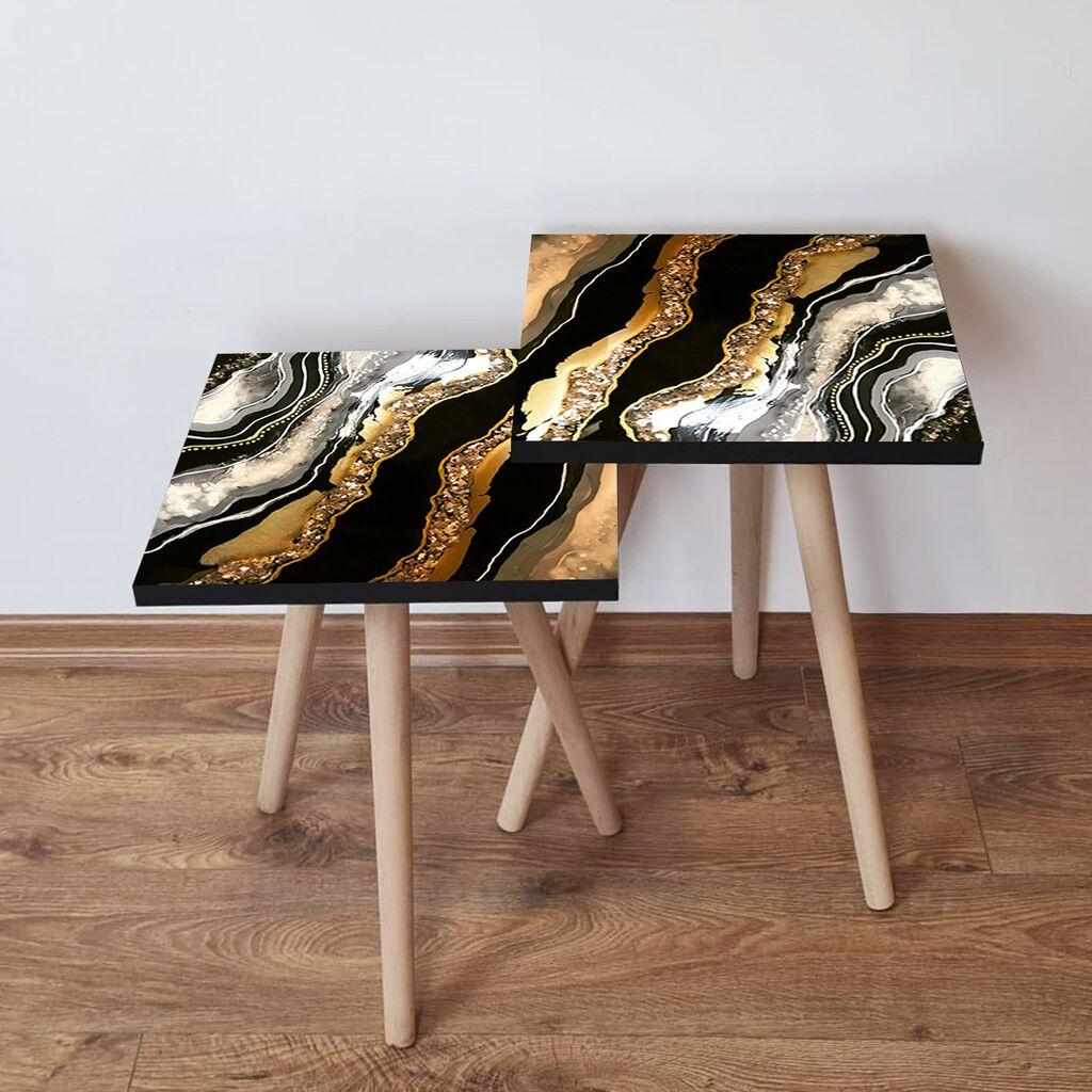 Hanah Home set stolića za kafu 2Shp91, 2 dijela, šareni