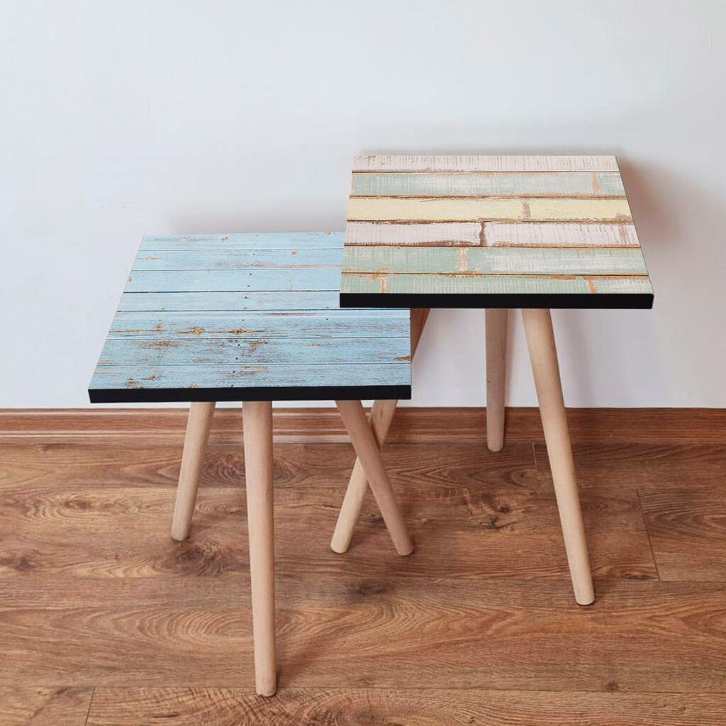 Hanah Home set stolića za kafu 2Shp318, 2 dijela, šareni