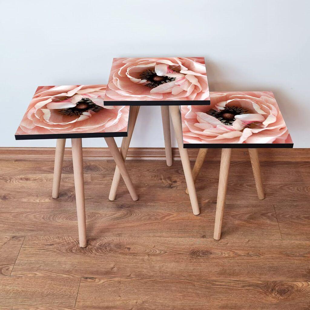 Hanah Home set stolića za kafu 3Shp251, 3 dijela, šareni