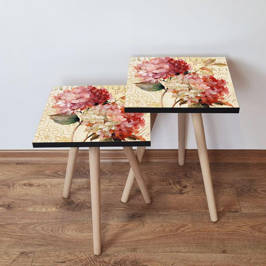 Hanah Home set stolića za kafu 2Shp453, 2 dijela, šareni