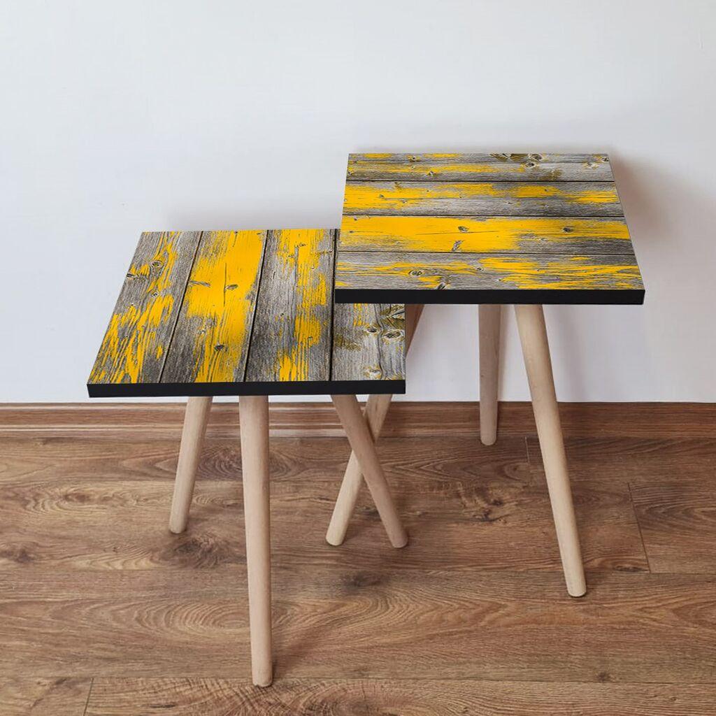 Hanah Home set stolića za kafu 2Shp37, 2 dijela, šareni