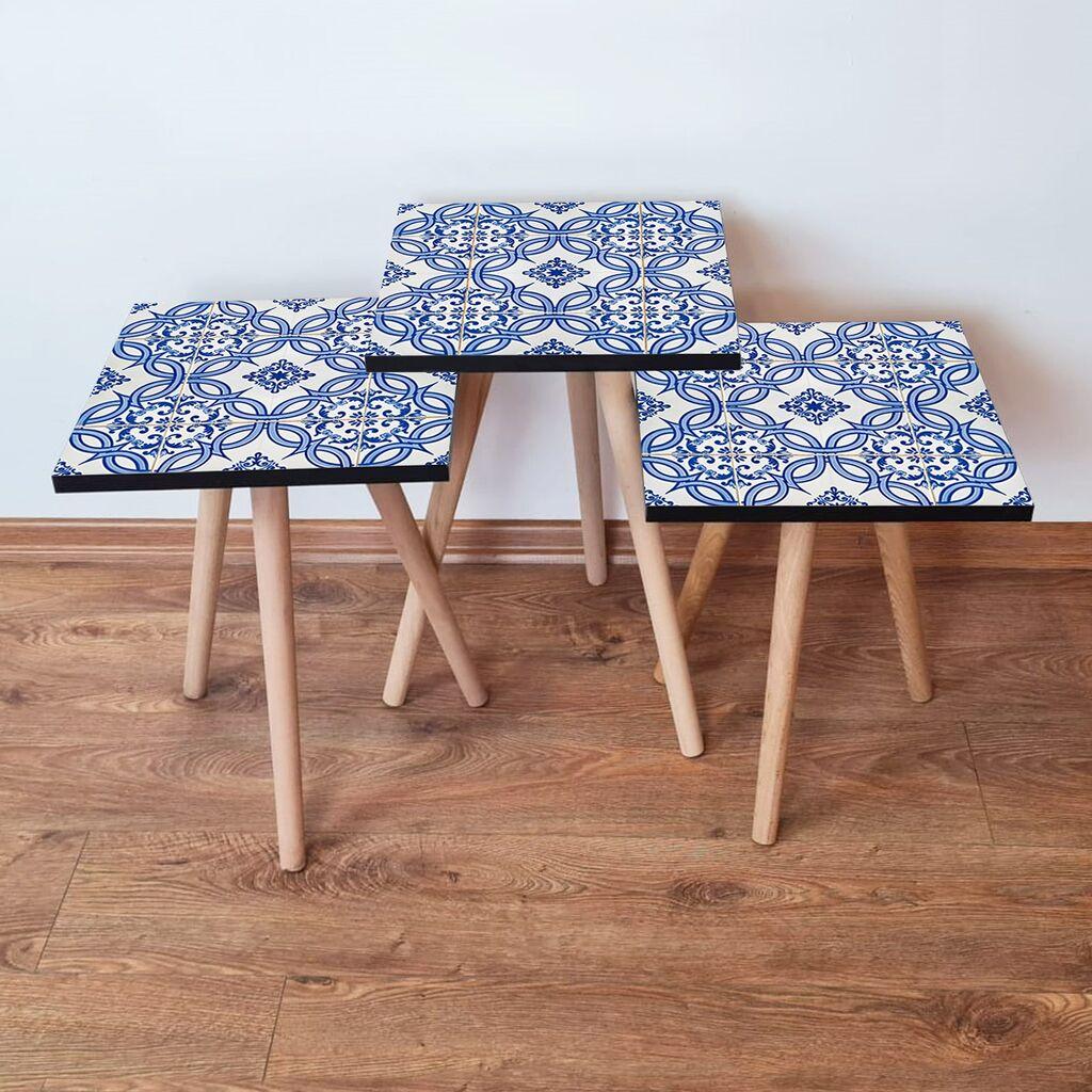 Hanah Home set stolića za kafu 3Shp41, 3 dijela, šareni