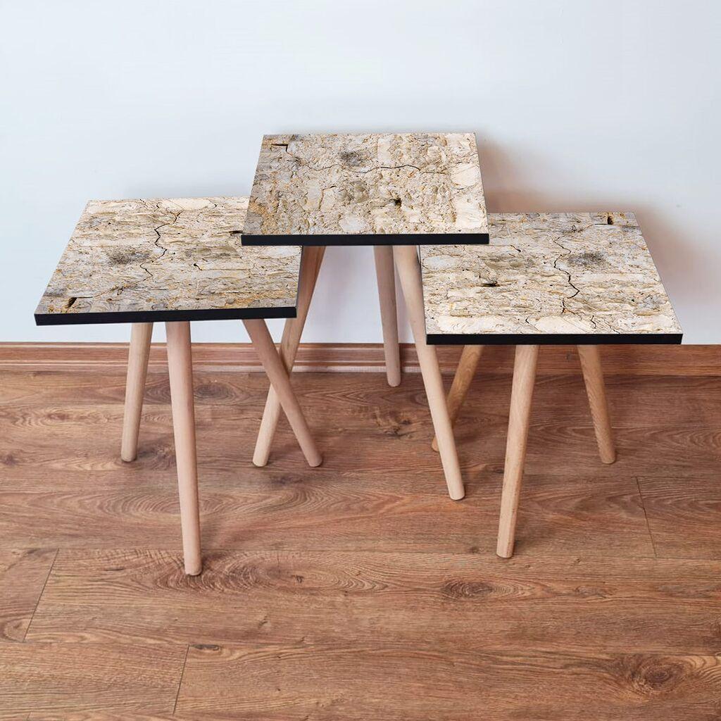 Hanah Home set stolića za kafu 3Shp67, 3 dijela, šareni