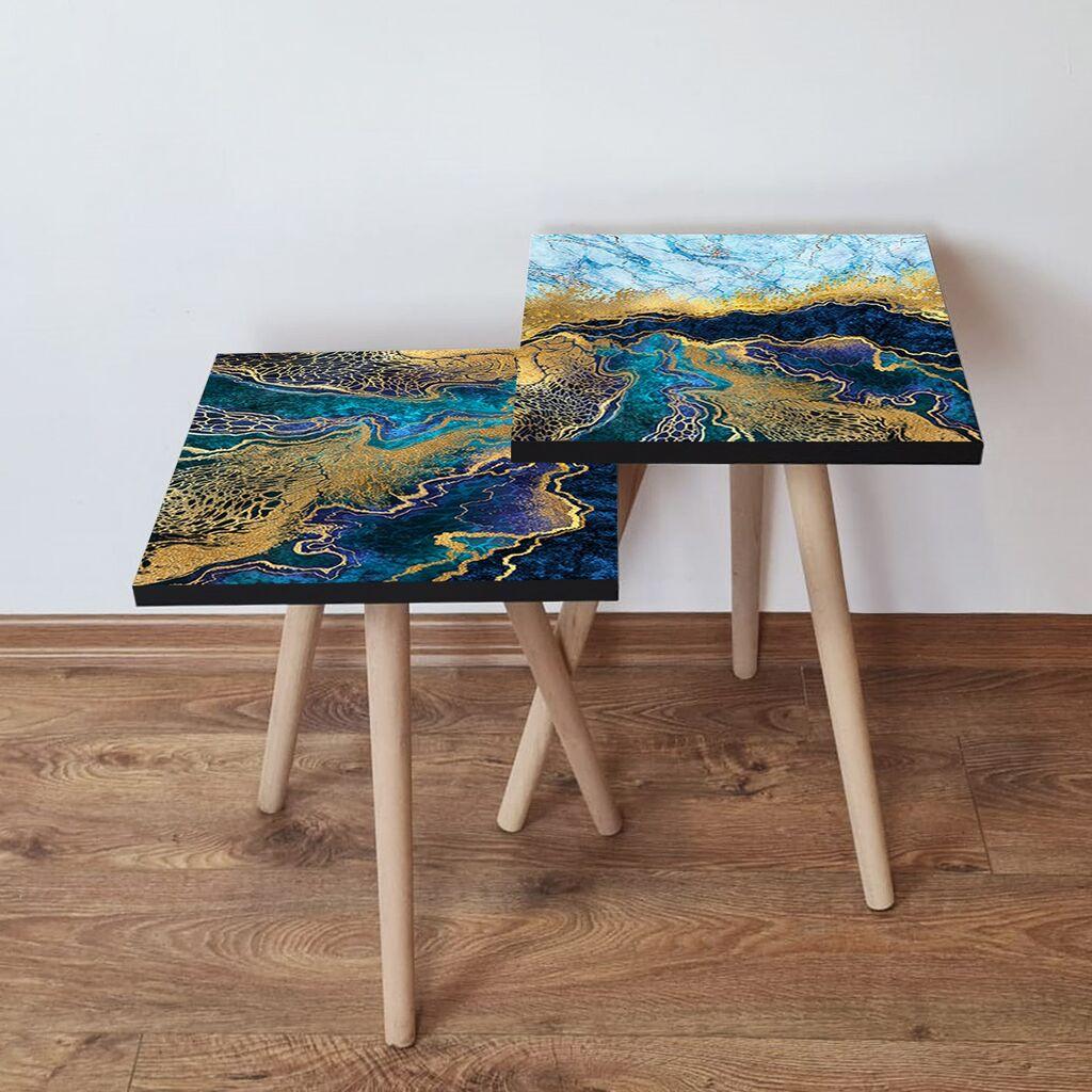 Hanah Home set stolića za kafu 2Shp335, 2 dijela, šareni