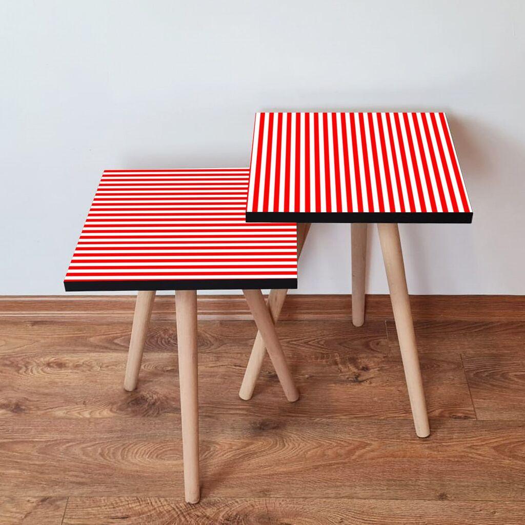 Hanah Home set stolića za kafu 2Shp414, 2 dijela, šareni