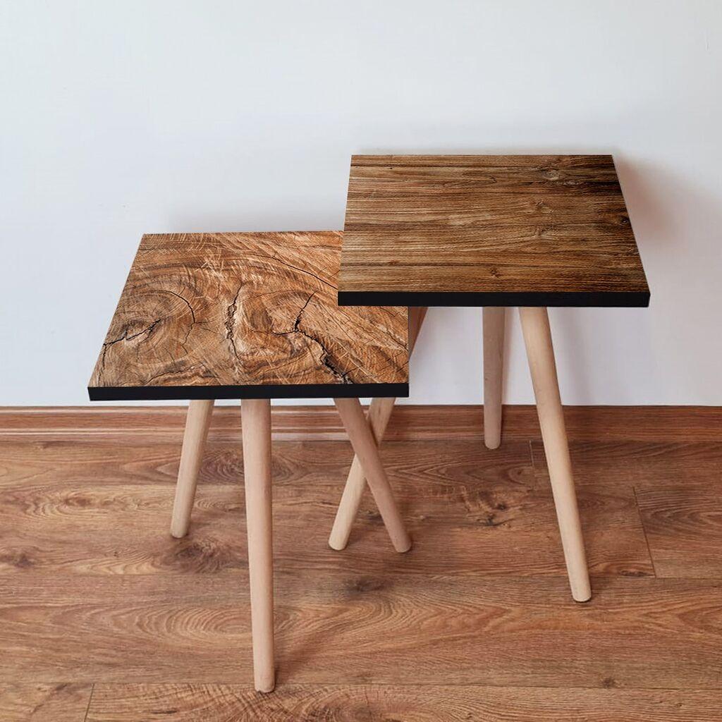 Hanah Home set stolića za kafu 2Shp331, 2 dijela, šareni