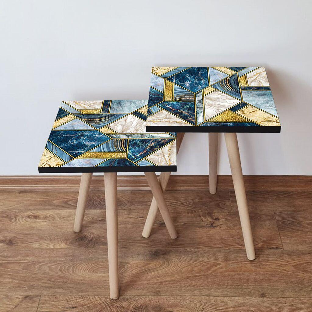 Hanah Home set stolića za kafu 2Shp116, 2 dijela, šareni