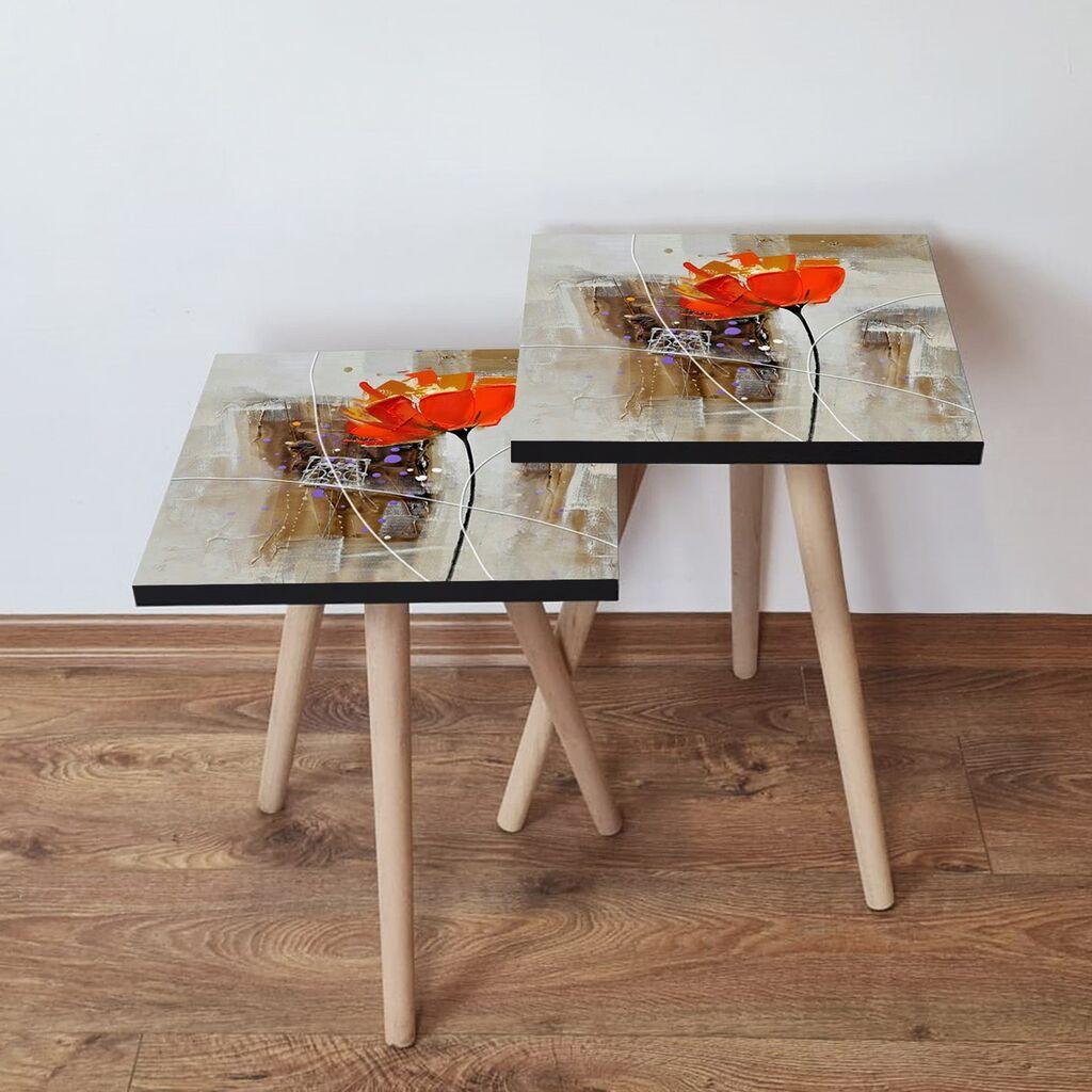 Hanah Home set stolića za kafu 2Shp456, 2 dijela, šareni