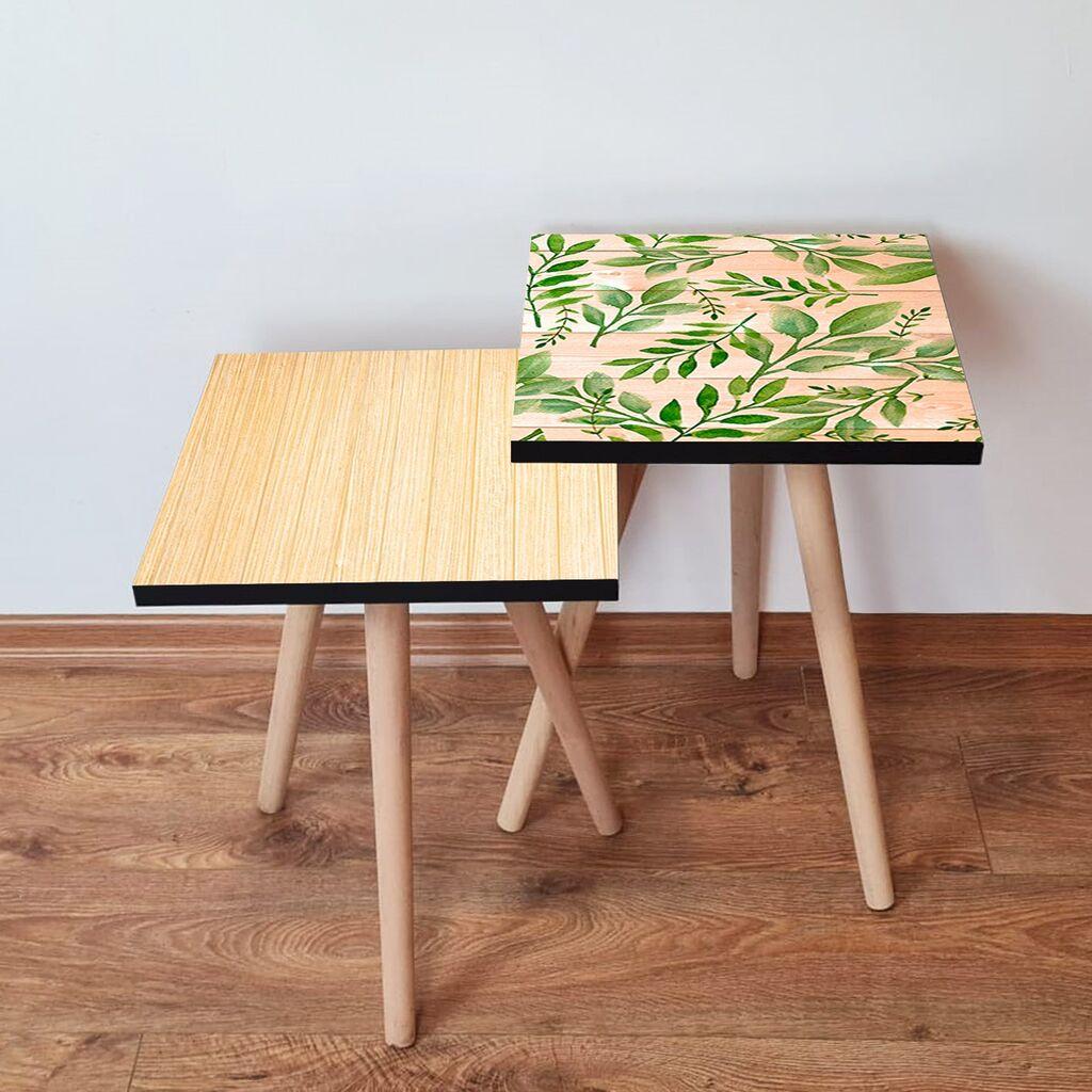 Hanah Home set stolića za kafu 2Shp254, 2 dijela, šareni