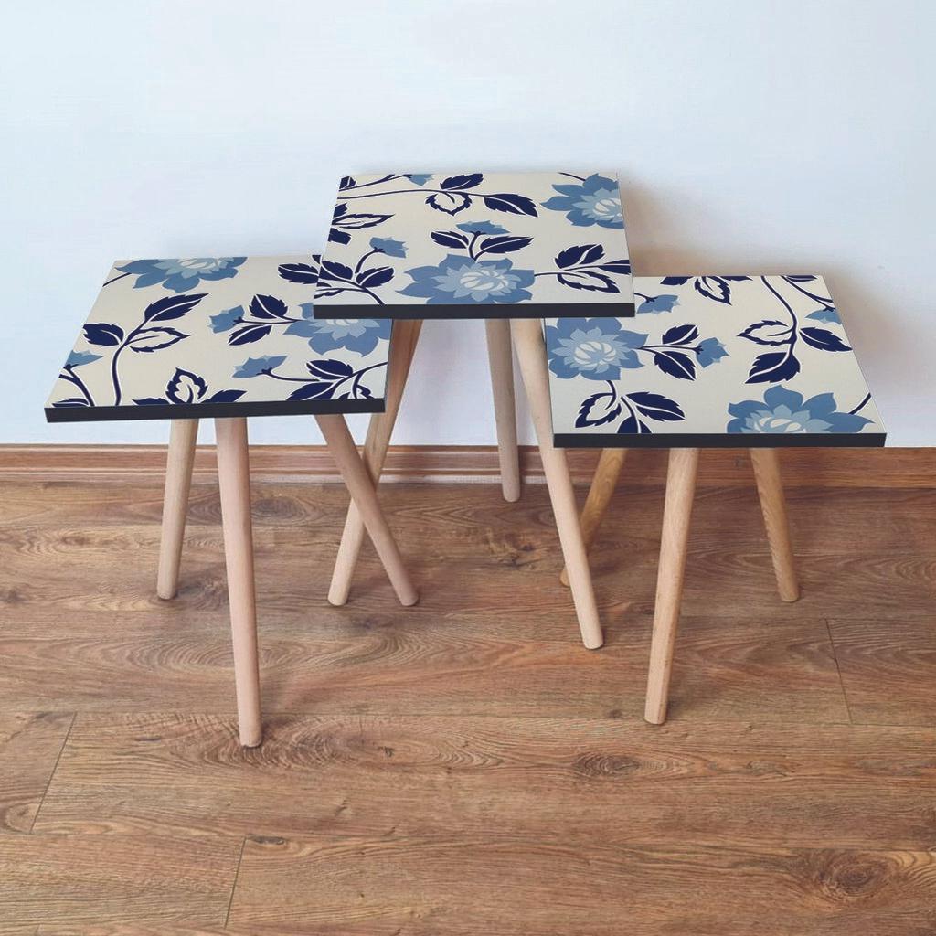 Hanah Home set stolića za kafu 3Shp62, 3 dijela, šareni