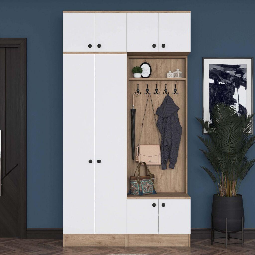 Hanah Home Ormar za hodnik EA145 - 3840, 119,6x226,4x37,5 cm, Bijela