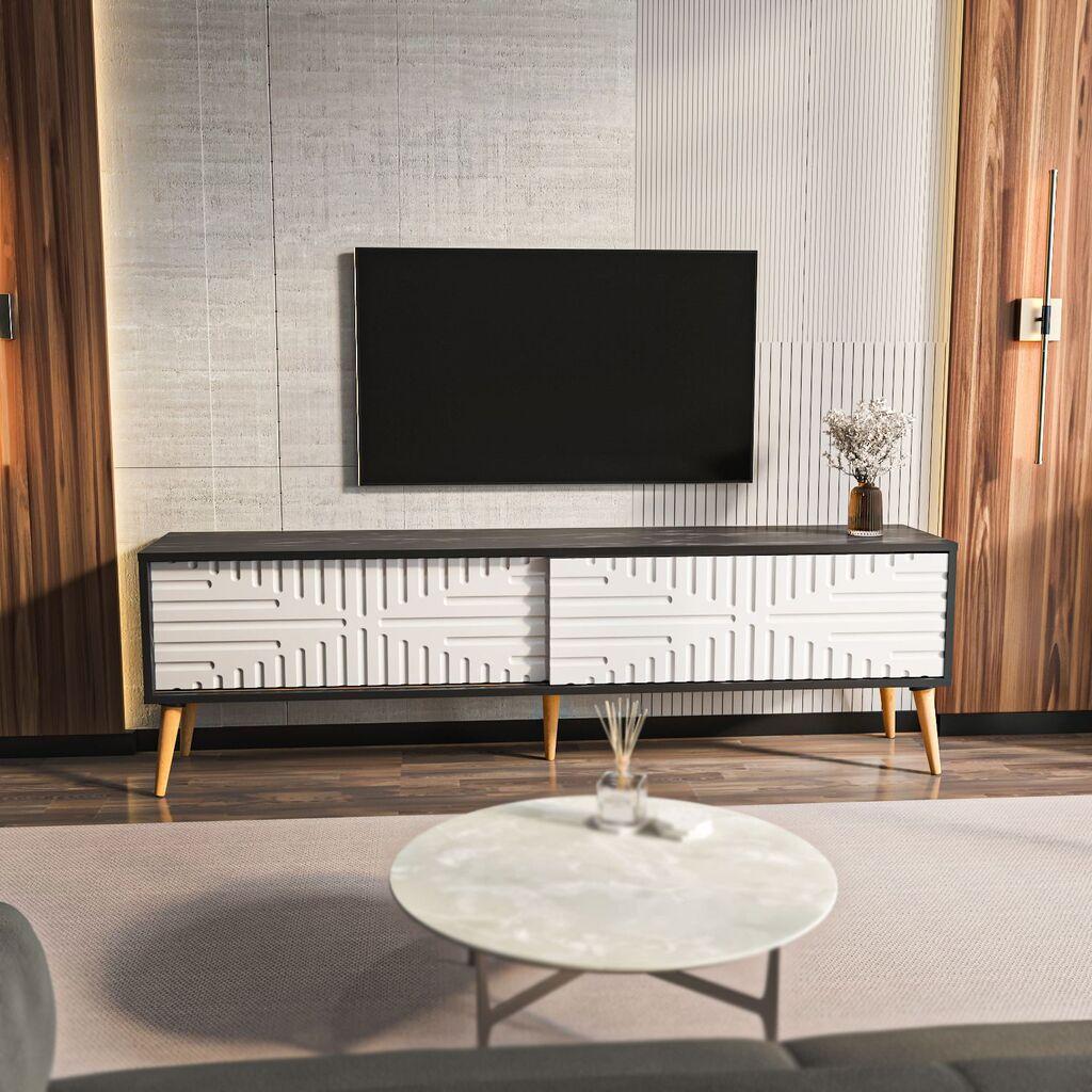 Hanah Kućna TV komoda Riso, 180x54x35 cm, Crna