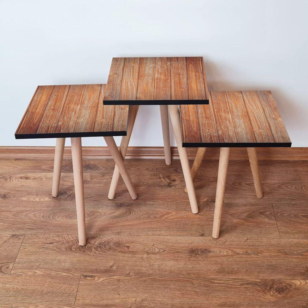 Hanah Home set stolića za kafu 3Shp354, 3 dijela, šareni