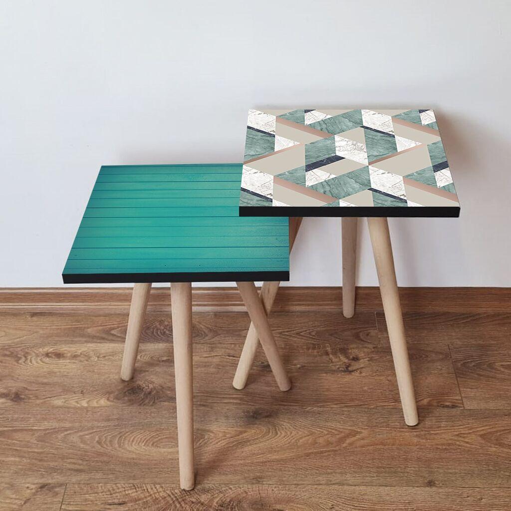 Hanah Home set stolića za kafu 2Shp265, 2 dijela, šareni