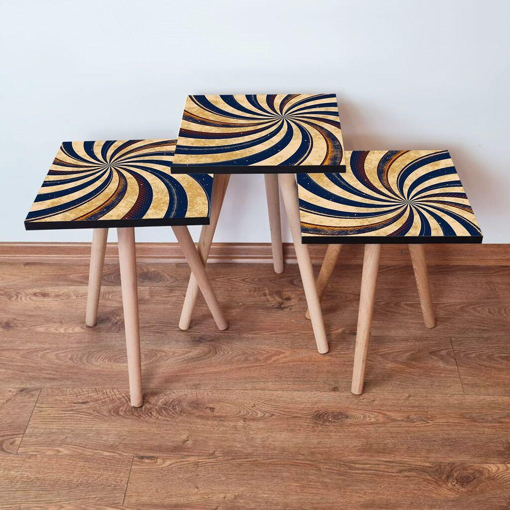 Hanah Home set stolića za kafu 3Shp19, 3 dijela, šareni