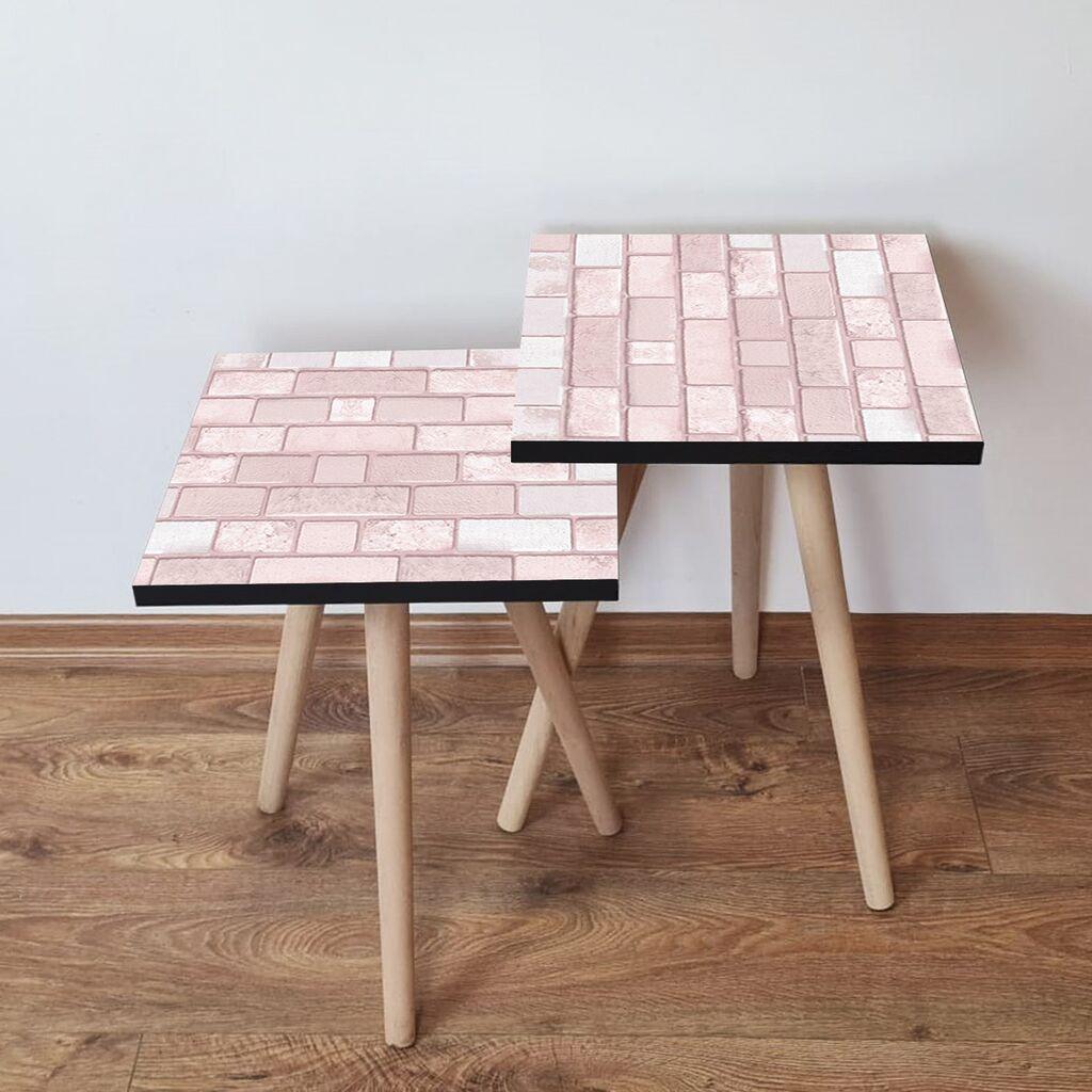 Hanah Home set stolića za kafu 2Shp440, 2 dijela, šareni