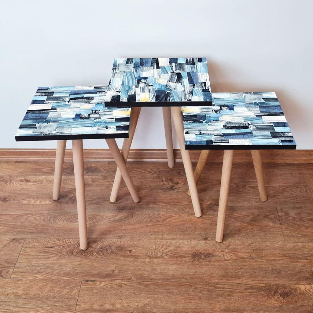 Hanah Home set stolića za kafu 3Shp82, 3 dijela, šareni